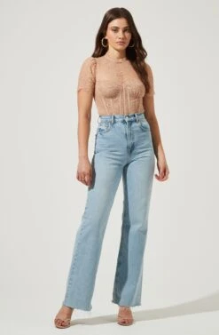 Lacie Bustier Lace Bodysuit -Dresses Sales Store ACT16438 NUDE 1