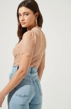 Lacie Bustier Lace Bodysuit -Dresses Sales Store ACT16438 NUDE 4