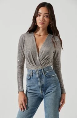 Tinsley Long Sleeve Wrap Bodysuit