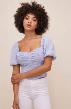 Serafina Sweetheart Neck Top -Dresses Sales Store ACT16466B POWDERBLUE 3