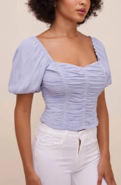 Serafina Sweetheart Neck Top -Dresses Sales Store ACT16466B POWDERBLUE 4