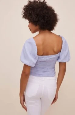 Serafina Sweetheart Neck Top -Dresses Sales Store ACT16466B POWDERBLUE 6