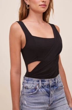 Cal Cutout Bodysuit -Dresses Sales Store ACT16482 BLACK 5