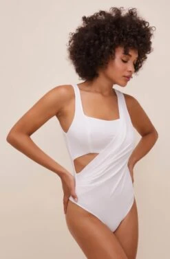 Cal Cutout Bodysuit -Dresses Sales Store ACT16482 WHITE 7