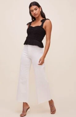 Duffy Sweetheart Neck Top -Dresses Sales Store ACT16591 BLACK 1