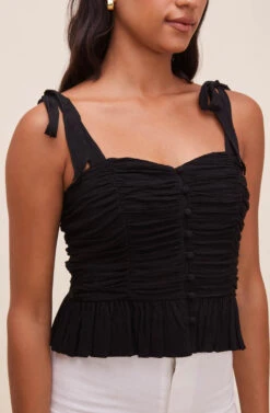 Duffy Sweetheart Neck Top -Dresses Sales Store ACT16591 BLACK 4
