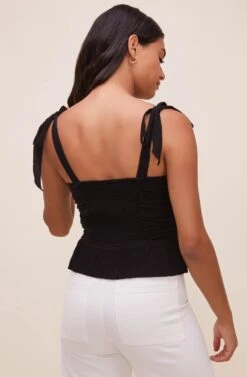 Duffy Sweetheart Neck Top -Dresses Sales Store ACT16591 BLACK 6