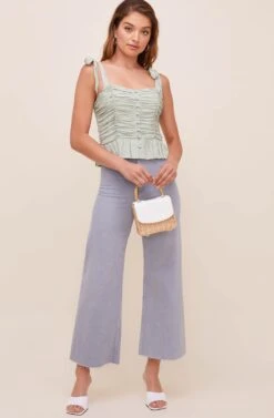 Duffy Sweetheart Neck Top -Dresses Sales Store ACT16591 SAGE 1