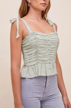 Duffy Sweetheart Neck Top -Dresses Sales Store ACT16591 SAGE 5