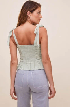 Duffy Sweetheart Neck Top -Dresses Sales Store ACT16591 SAGE 7