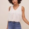 Georgina Sleeveless V Neck Top