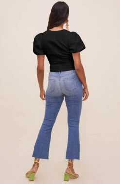 Tanya Square Neck Top -Dresses Sales Store ACT16613 BLACK 5