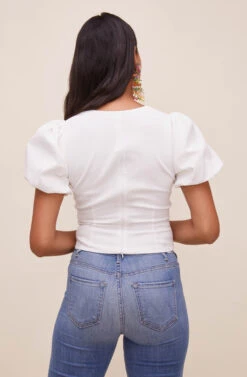 Tanya Square Neck Top -Dresses Sales Store ACT16613 WHITE 7