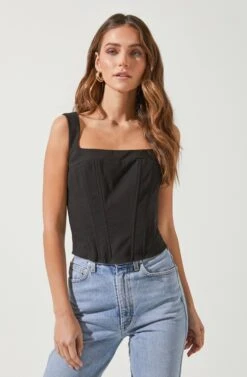 Kelis Corset Top -Dresses Sales Store ACT16675B BLACK 2