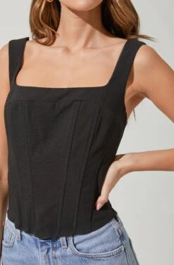Kelis Corset Top -Dresses Sales Store ACT16675B BLACK 3