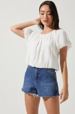 Yumi Bubble Sleeve Top