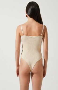 Lizette Scallop Edge Bodysuit -Dresses Sales Store ACT16689 IVORY 3