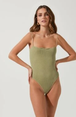 Lizette Scallop Edge Bodysuit -Dresses Sales Store ACT16689 SAGE 2