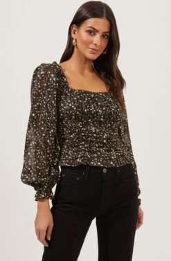 Weston Floral Square Neck Top