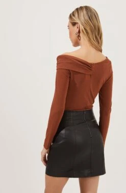 Meika Faux Leather Mini Skirt -Dresses Sales Store ACT16855 CARAMEL 5 2606b845 b445 4ef9 8bc4 fce057ba8df3