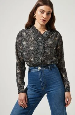 Dear To Me Floral Button Up Top