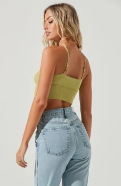 Seneca Ribbed Knit Cropped Bralette -Dresses Sales Store ACT16875 CELERY 4 52b33e52 4e28 4847 a2e5 a569c99b1fdc