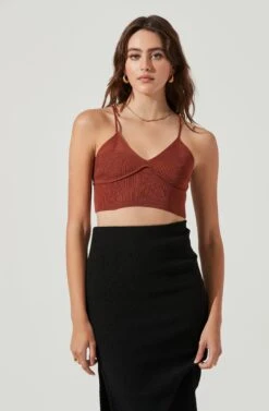 Seneca Ribbed Knit Cropped Bralette