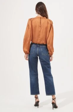 Meilani Satin Cowl Neck Top -Dresses Sales Store ACT16904 GOLDENAMBER 4