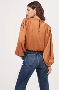 Meilani Satin Cowl Neck Top -Dresses Sales Store ACT16904 GOLDENAMBER 6