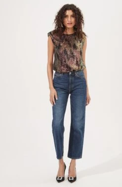 Hollywood Sequin Padded Shoulder Sleeveless Bodysuit -Dresses Sales Store ACT16905 BLACK PINKMULTI 1