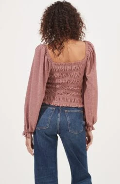 Tabitha Smocked Square Neck Top -Dresses Sales Store ACT16909 PINKSPARKLE 6