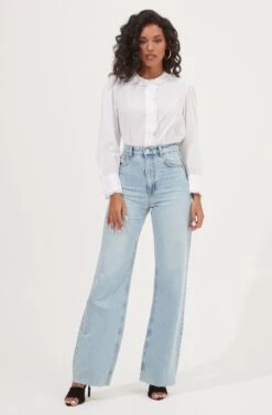 Palmetto Scallop Trim Top -Dresses Sales Store ACT16967 WHITE 1