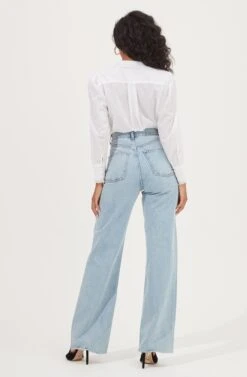 Palmetto Scallop Trim Top -Dresses Sales Store ACT16967 WHITE 5