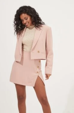 Woodbury Cropped Blazer -Dresses Sales Store ACT16986 BLUSH 2