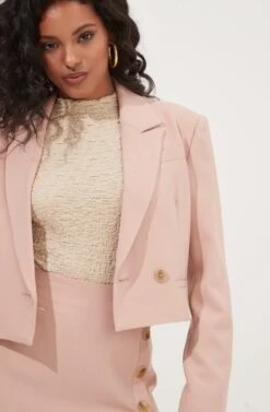 Woodbury Cropped Blazer -Dresses Sales Store ACT16986 BLUSH 4