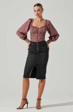 Amber Sweetheart Hook And Eye Corset Top -Dresses Sales Store ACT17014 DUSTYROSE 15011