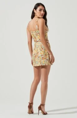 Monet Floral Bustier Top -Dresses Sales Store ACT17124B YELLOWBROWNMULTIFLORAL 3