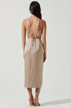 Robin Tie Waist Cutout Midi Skirt -Dresses Sales Store ACT17181 KHAKI 1939 de5f61c3 2a6e 4b60 b270 f88dfd19d30a