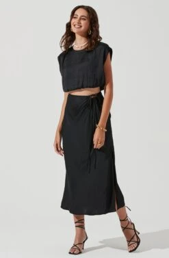 Riva Crop Top -Dresses Sales Store ACT17218 BLACK 1123