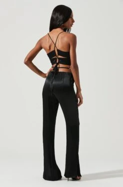 Libby Satin Crop Top -Dresses Sales Store ACT17294 BLACK 1327