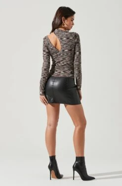Veruca Faux Leather Mini Skirt -Dresses Sales Store ACT17327 BROWNMULTI 1396 4f2cc9cf e547 402e 85ed 7d67205a33cd