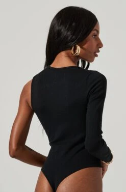 Delilah One Sleeve Bodysuit -Dresses Sales Store ACT17367 BLACK 0329