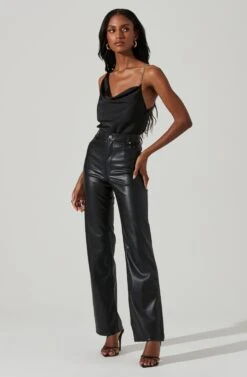 Larisa Satin Rhinestone Strap Top -Dresses Sales Store ACT17390 BLACK 2