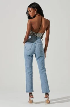 Alicia Sequin Cowl Neck Top -Dresses Sales Store ACT17406 BLACKRAINBOW 6