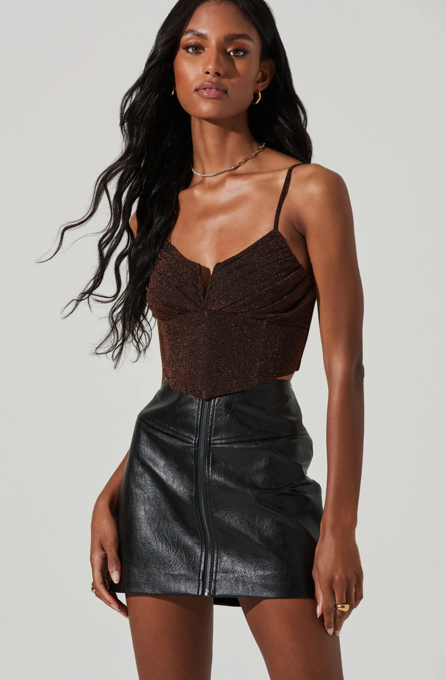 Suri Metallic Crop Top 1 Suri Metallic Crop Top