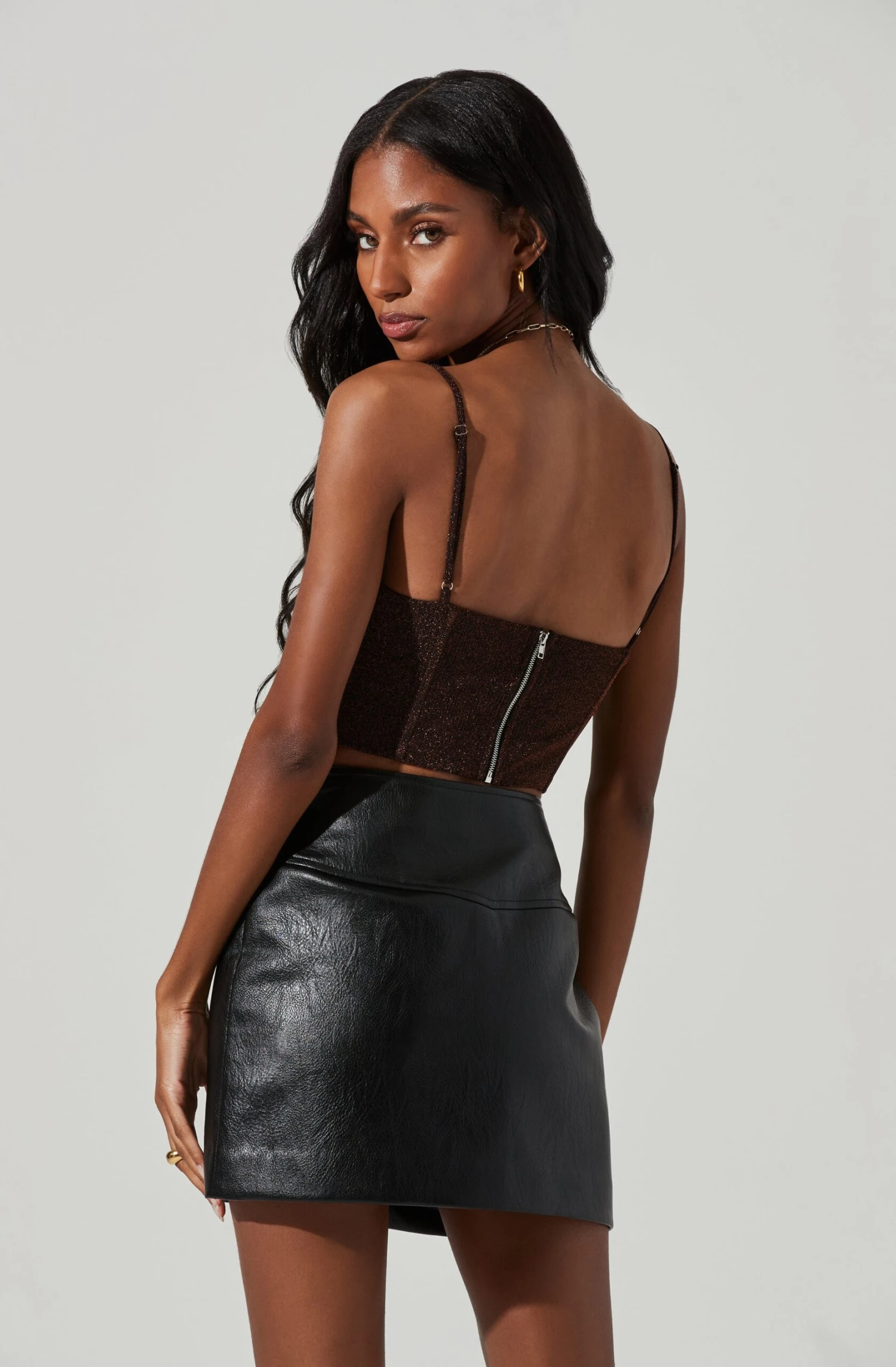 Suri Metallic Crop Top 5 Suri Metallic Crop Top - Image 5