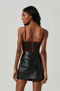 Suri Metallic Crop Top 12 Suri Metallic Crop Top -Dresses Sales Store ACT17408 COPPERMETALLIC 6