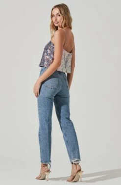 Luxoria Flower Sequin Top -Dresses Sales Store ACT17424 LILAC 6 f869356f 8986 4b56 bc2f e25f2174ad56