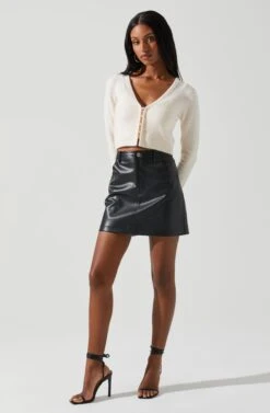 Melissa Pearl Embellished Cardigan Sweater -Dresses Sales Store ACT17475P CREAM 3