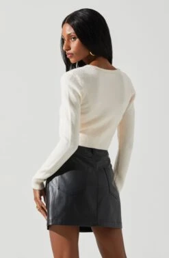 Melissa Pearl Embellished Cardigan Sweater -Dresses Sales Store ACT17475P CREAM 6